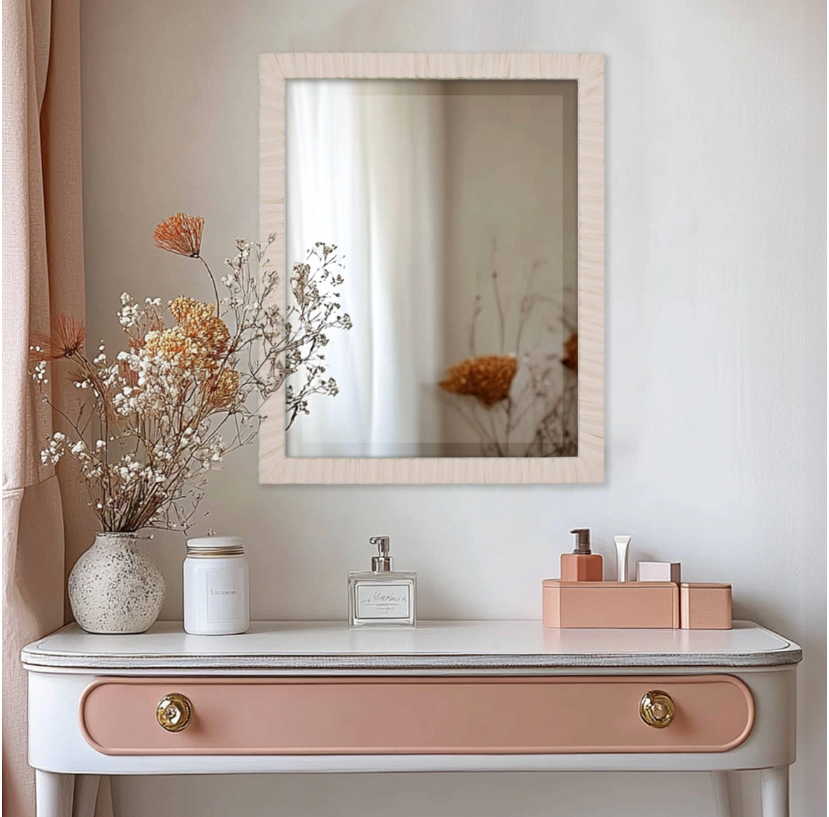 Cromer Mirror Pink - WowCornwall