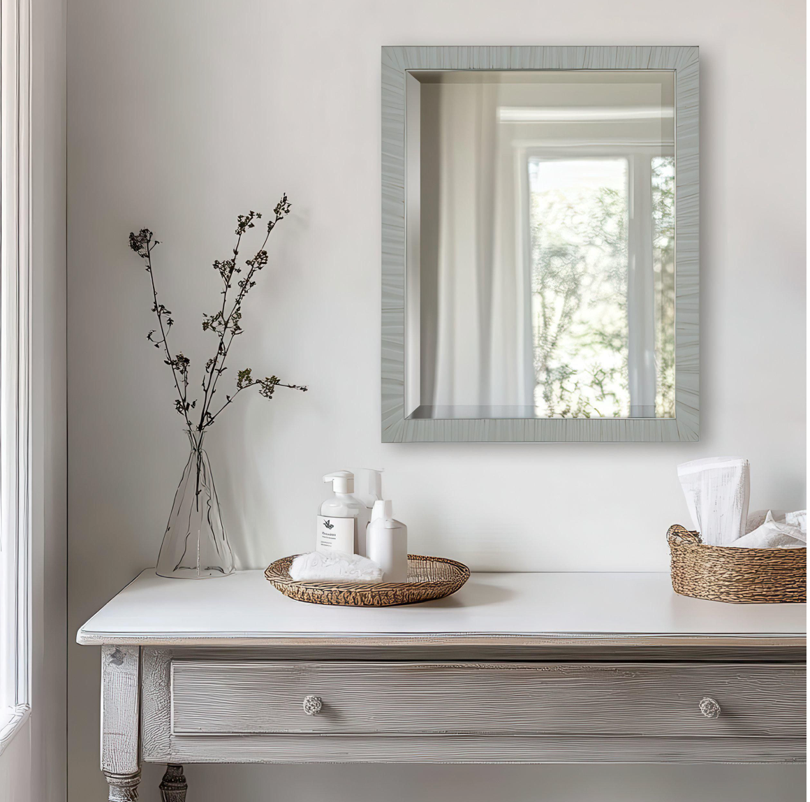 Cromer Mirror Soft Grey - WowCornwall