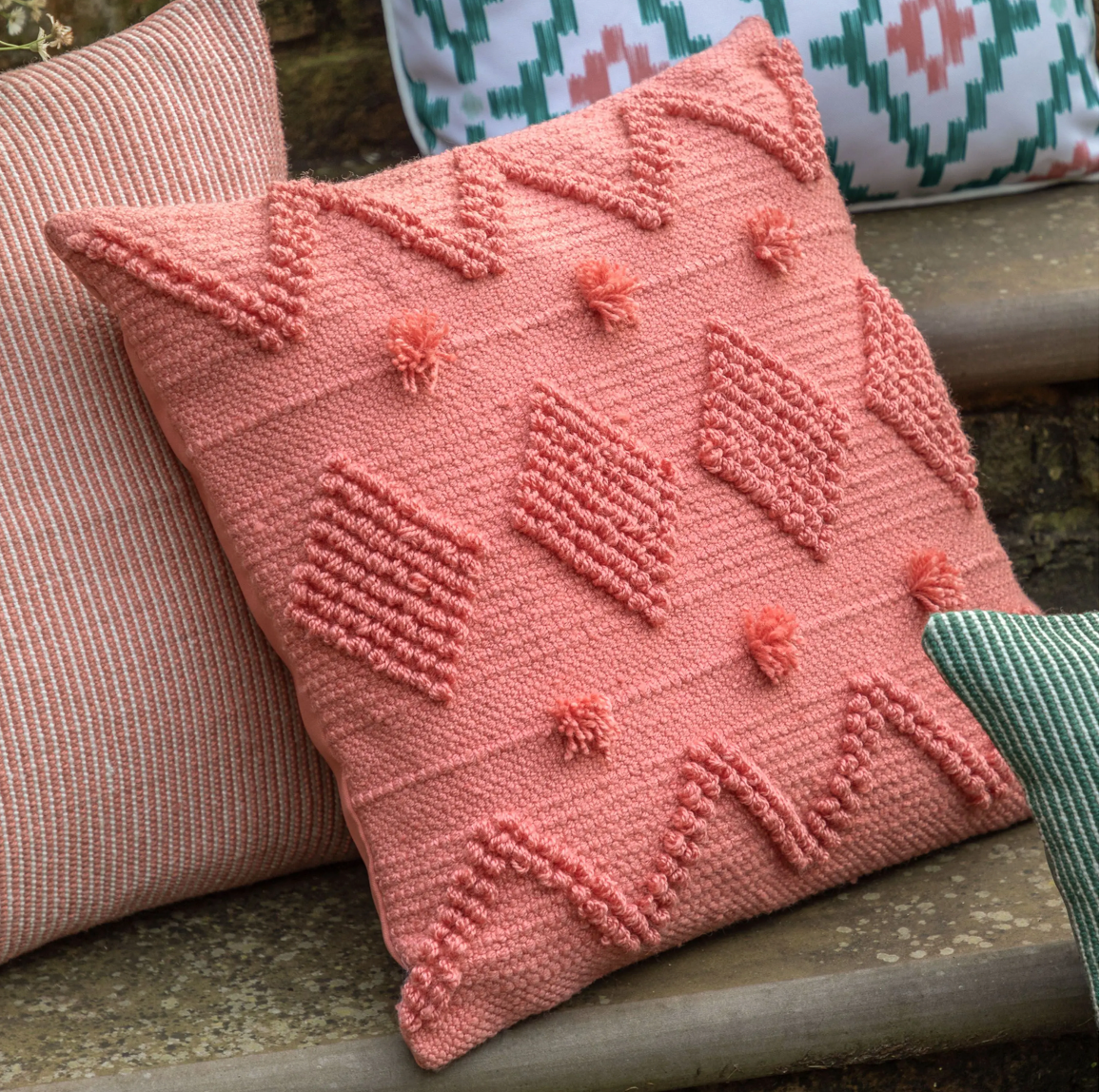 Perth Showerproof Cushion - Apricot - WowCornwall