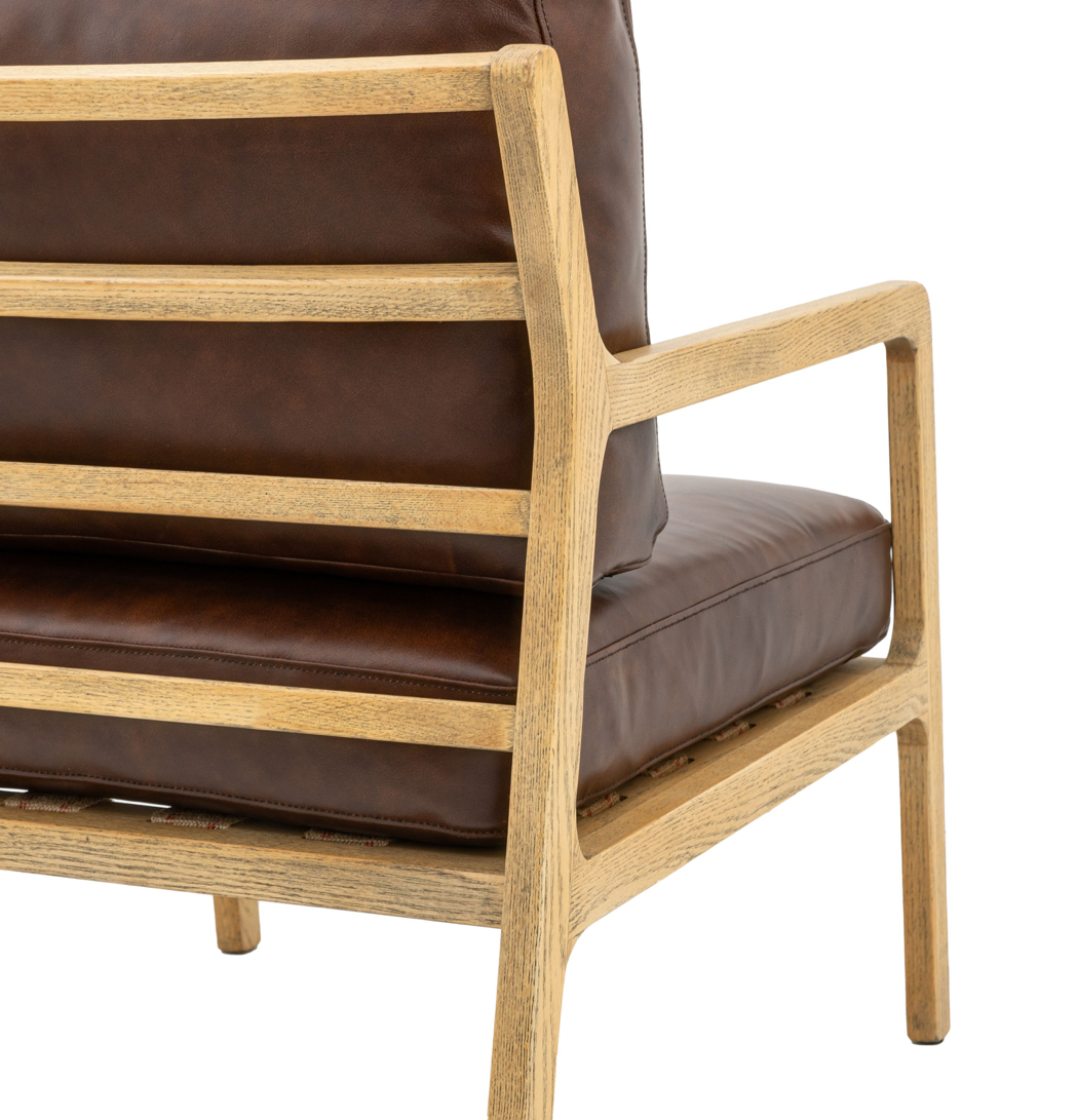 Cortona Armchair Antique Brown Leather 830x675x830mm - WowCornwall