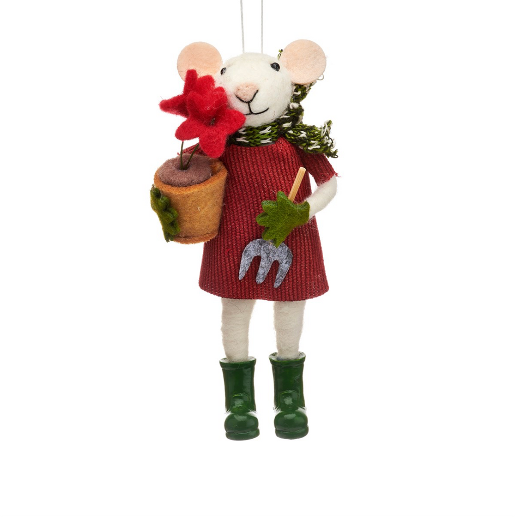 Gardening Mouse Hanging Decoration - WowCornwall