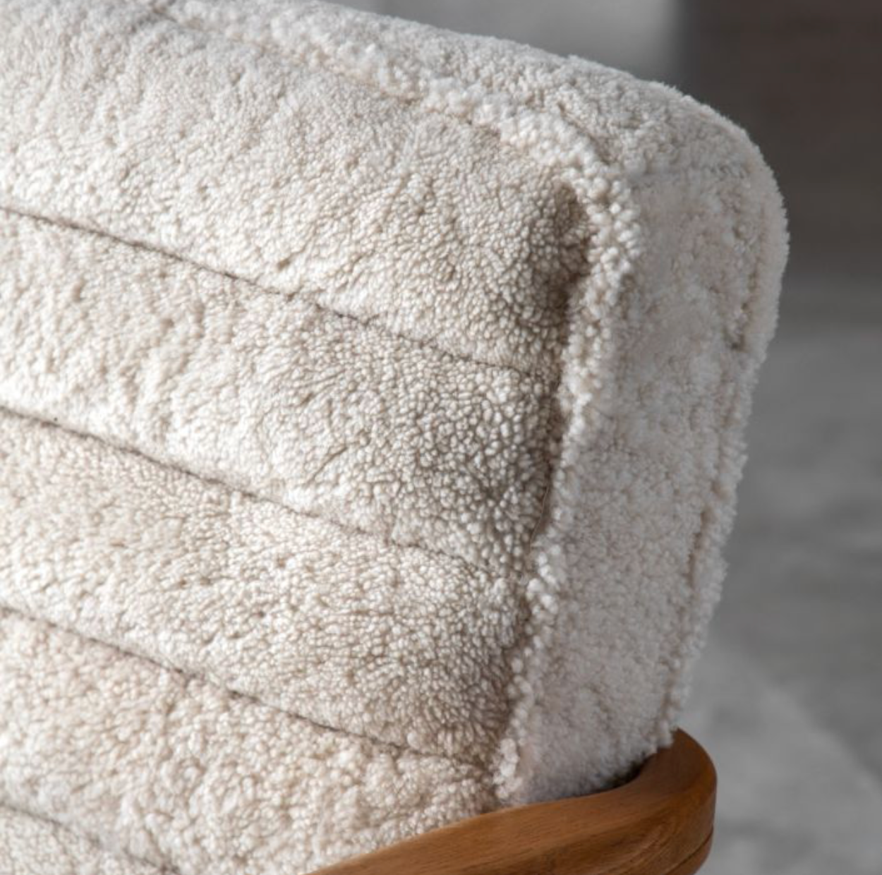 Datsun armchair Cream sheepskin - 690mm x 760mm x 800mm - WowCornwall