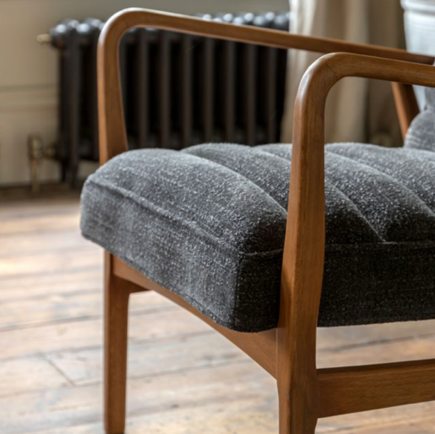 Datsun armchair Charcoal - 690mm x 760mm x 800mm - WowCornwall