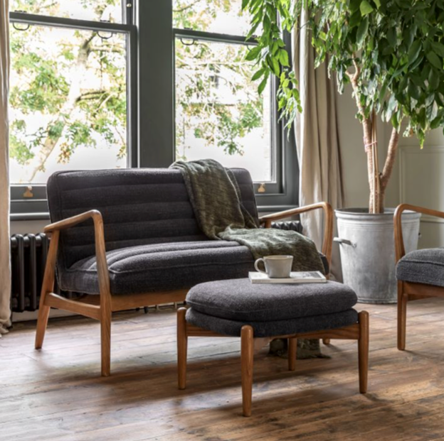 Datsun footstool Charcoal - 555mm x 475mm x 395mm - WowCornwall