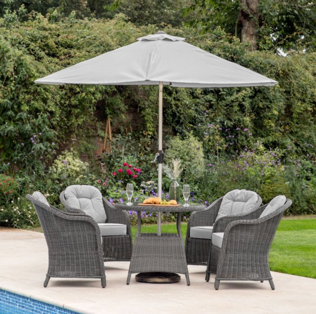 Vazzano 2x3m Parasol Grey - WowCornwall