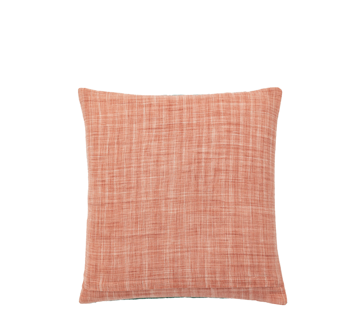 Kai Embroidered Border Showerproof Cushion - Apricot or Green - WowCornwall