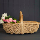 Set of Two Cloth-Lined Willow Trugs (50cm)