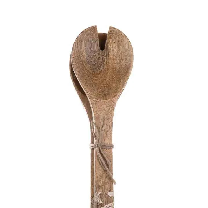 Shoeless Joe She Sells Sea Shells Wooden Salad Servers