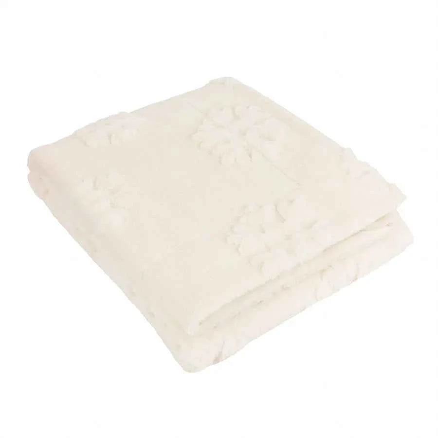 Snowflakes Faux Fur Throw