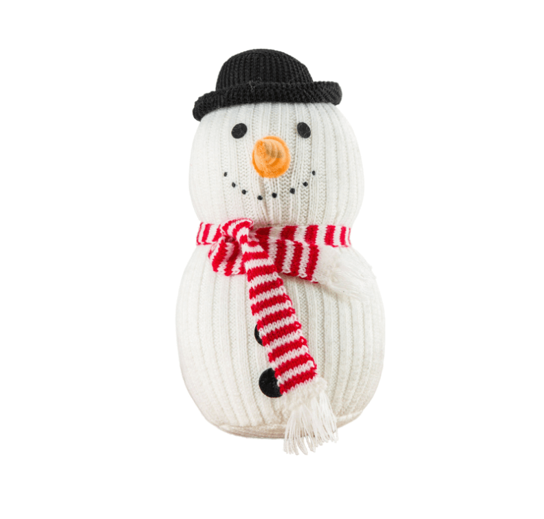 Snowman Doorstop Cream - WowCornwall