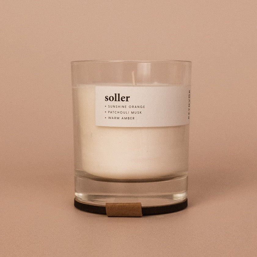 Soller, Warm Orange + Seared Amber, Premium Soy Wax 200g Candle - WowCornwall