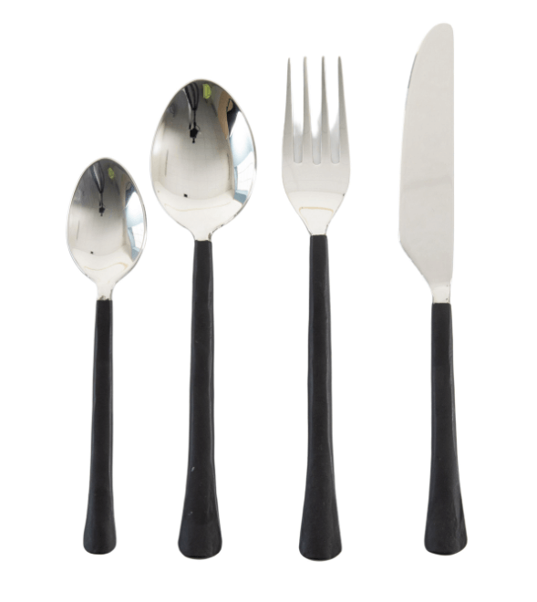 Soren Cutlery Set x16 Black - WowCornwall