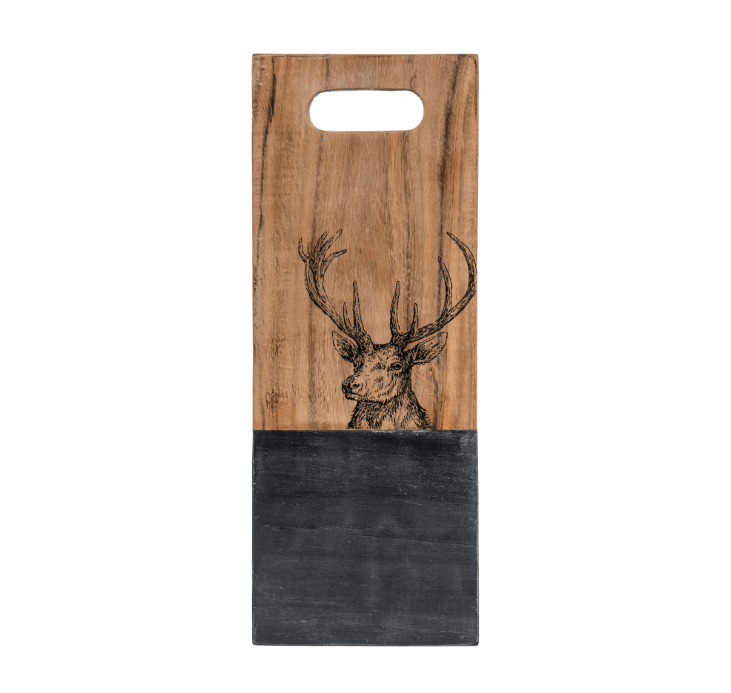 Stag Board Large Black Marble - WowCornwall