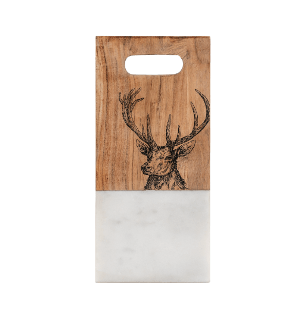 Stag Board Small White Marble - WowCornwall