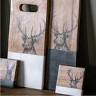 Stag Coasters White Marble (Set of 4) - WowCornwall