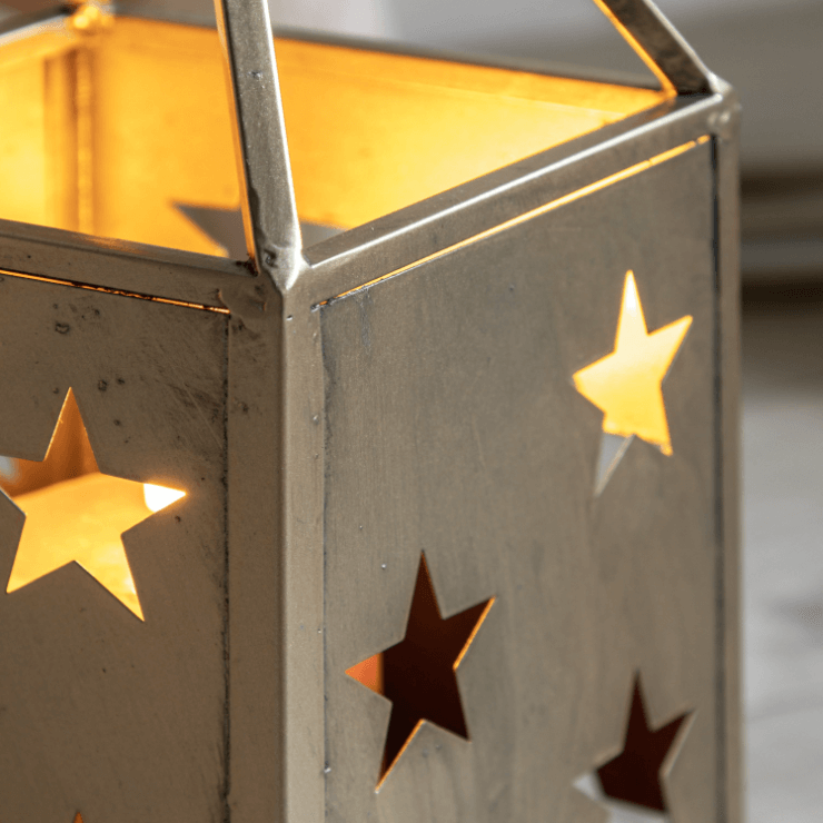 Starry Lantern Large Antique Gold - WowCornwall