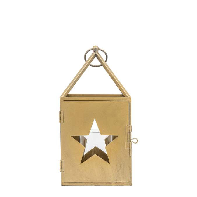Starry Lantern Small Antique Gold - WowCornwall