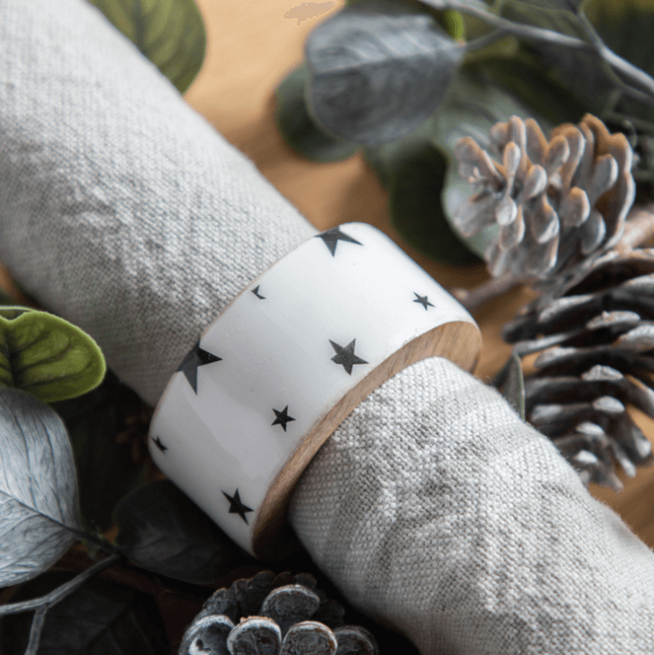 Starry Napkin Rings Set of 4 - WowCornwall