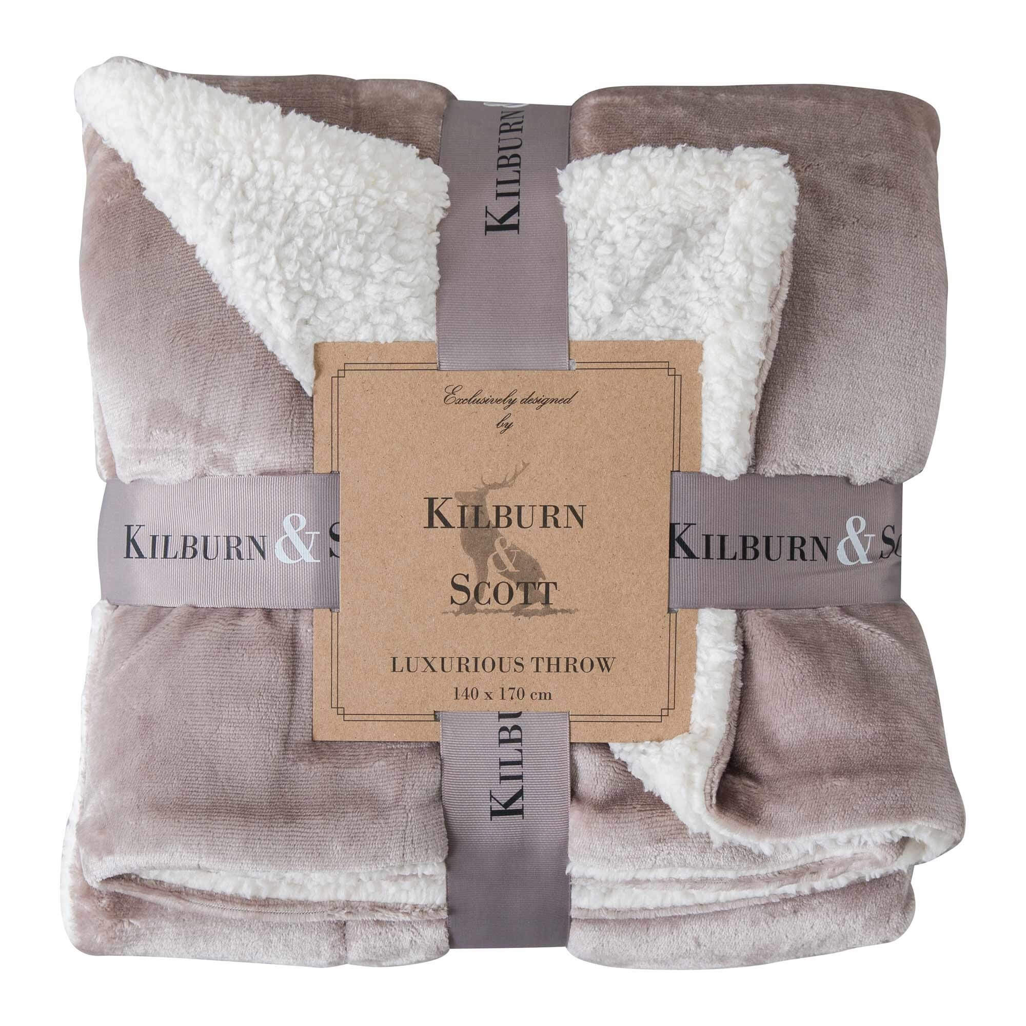 Neutral Sterling Sherpa Throw - WowCornwall