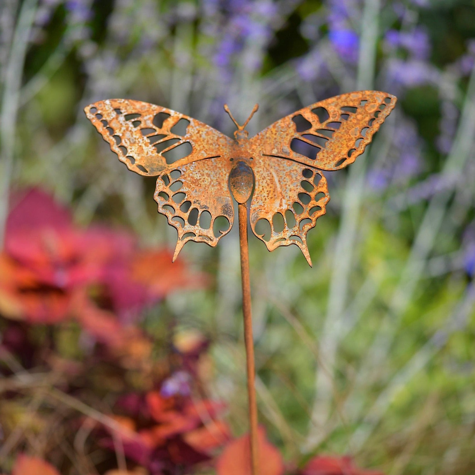 Swallowtail butterfly sculpture with stake - WowCornwall