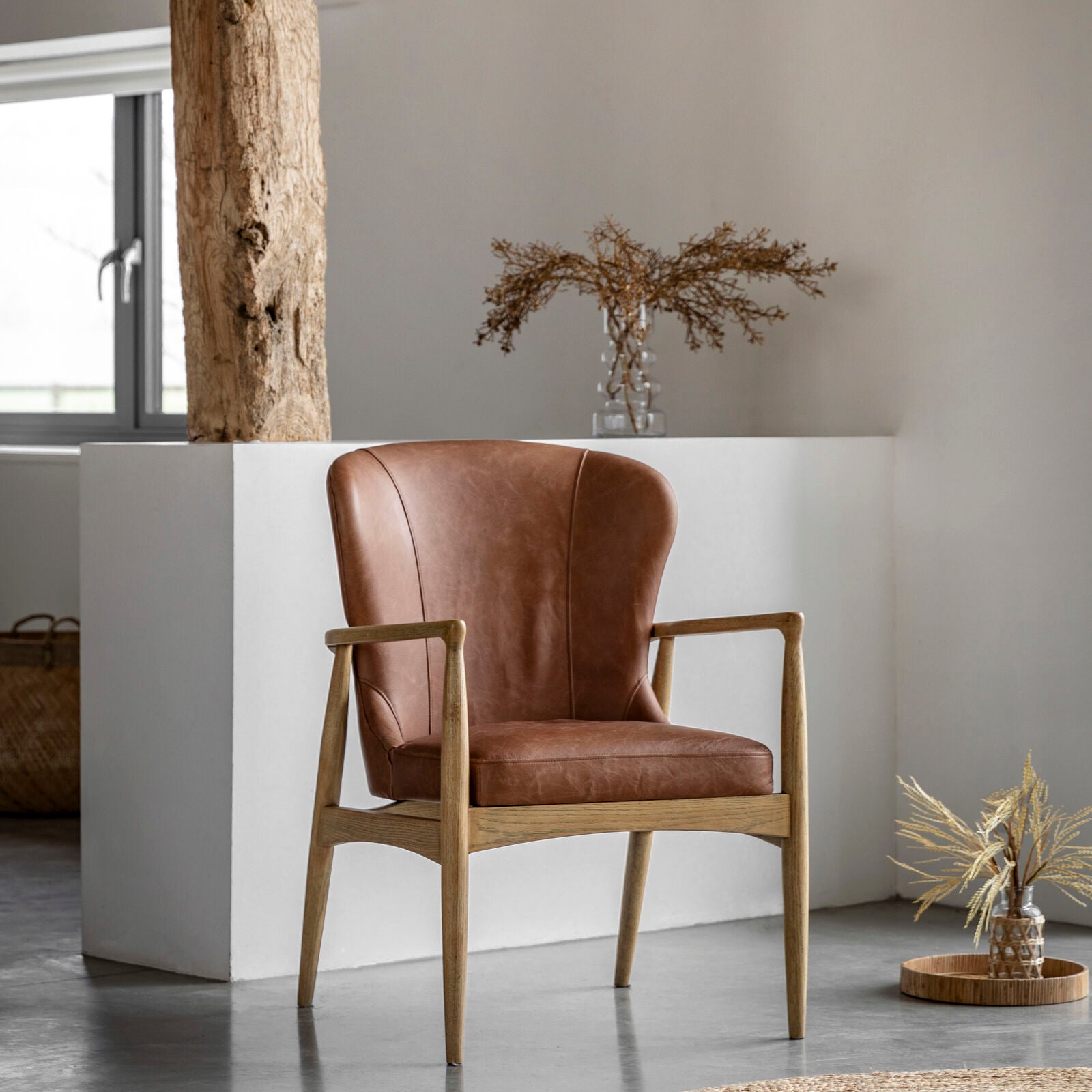 Tariva Armchair Ant Brown Leather