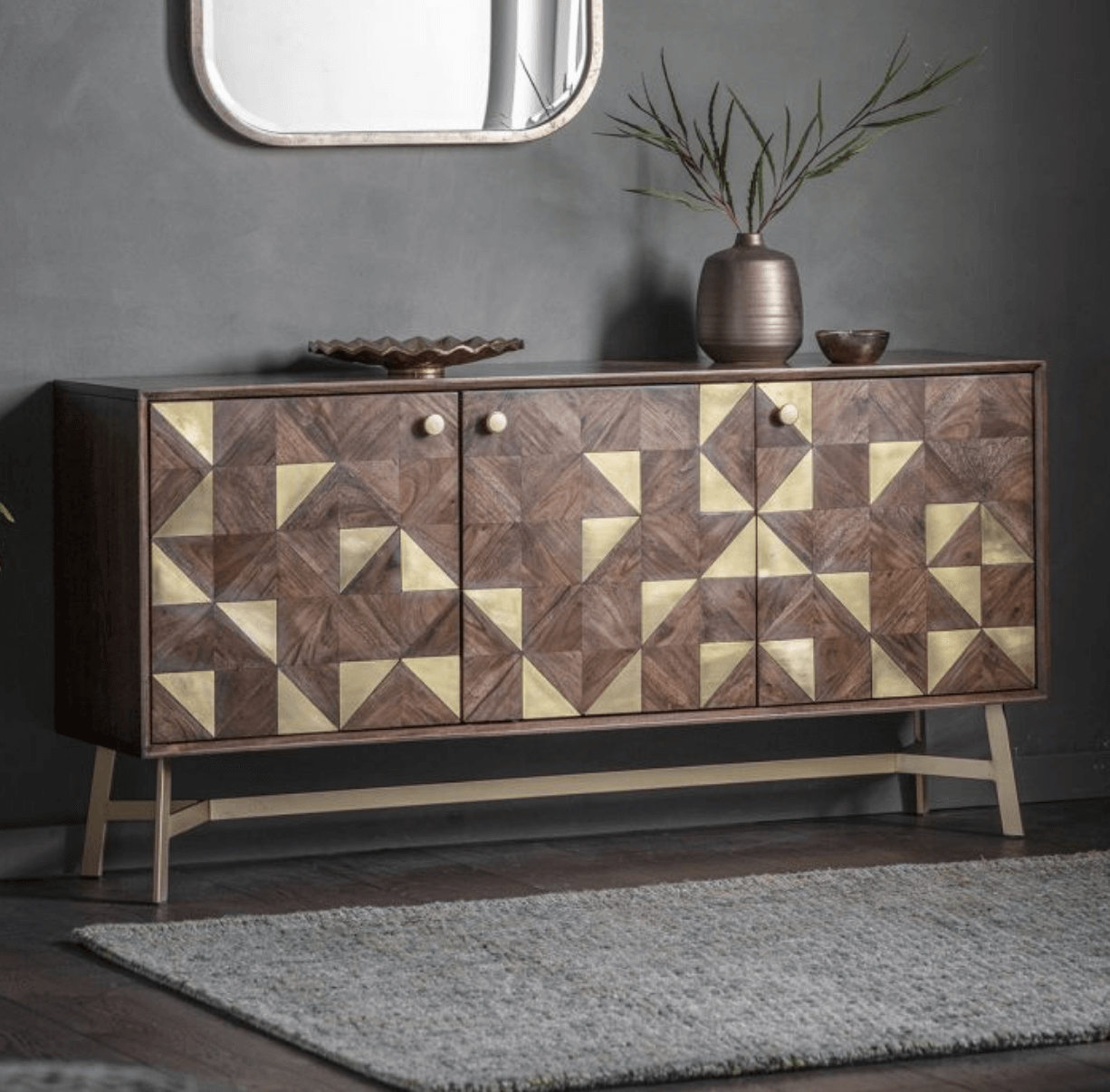 Tate 3 door Sideboard 1420x350x700mm - WowCornwall