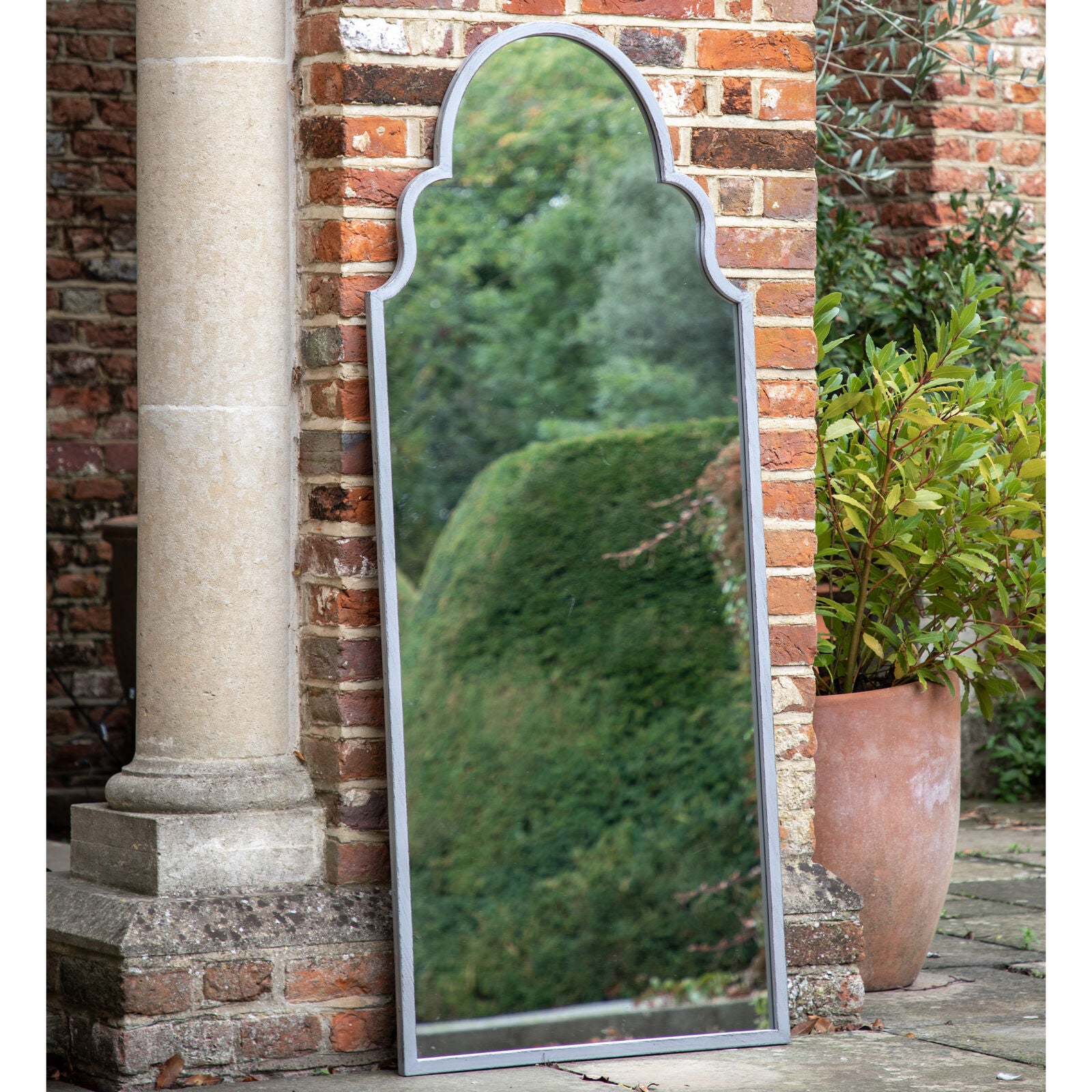 Tilmanstone Outdoor Mirror Vintage Grey - WowCornwall