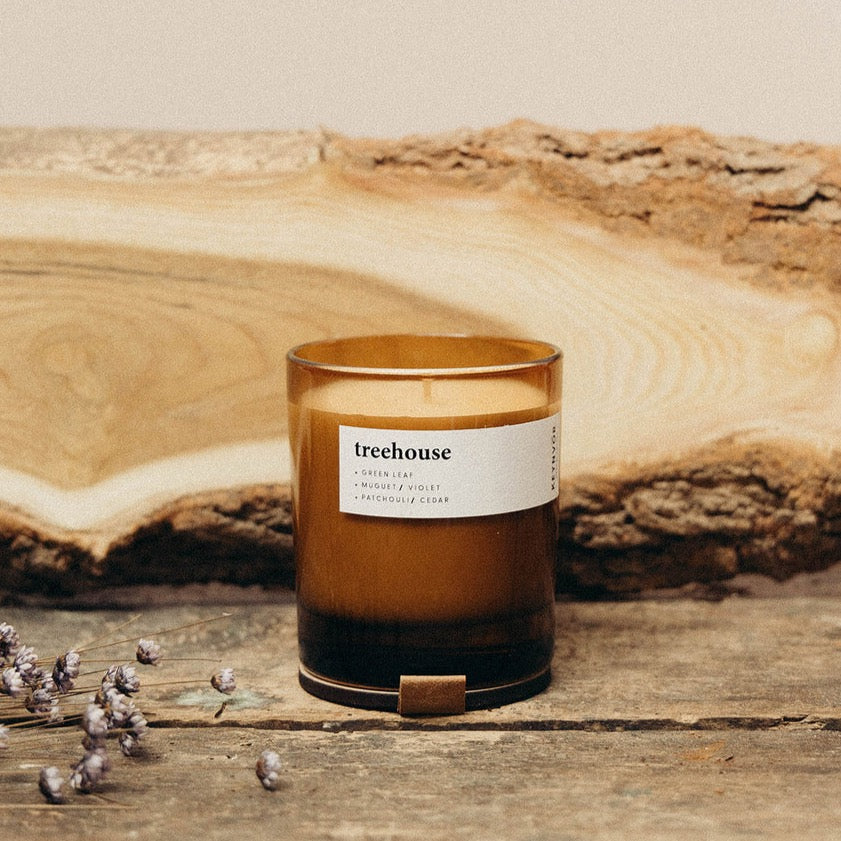 Treehouse, fresh + earthy premium soy candle - WowCornwall