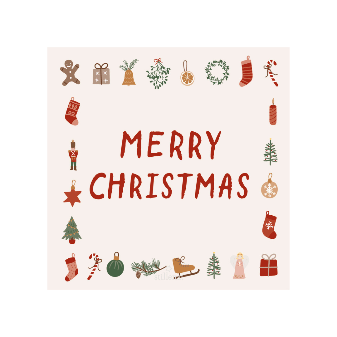 Merry Christmas Paper Napkins - WowCornwall