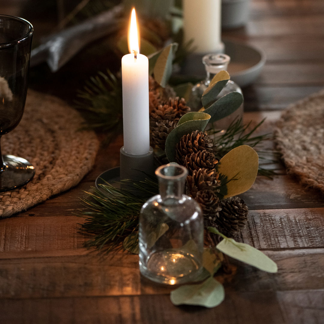 Pharmacy Glass Candle Holder Medium - WowCornwall