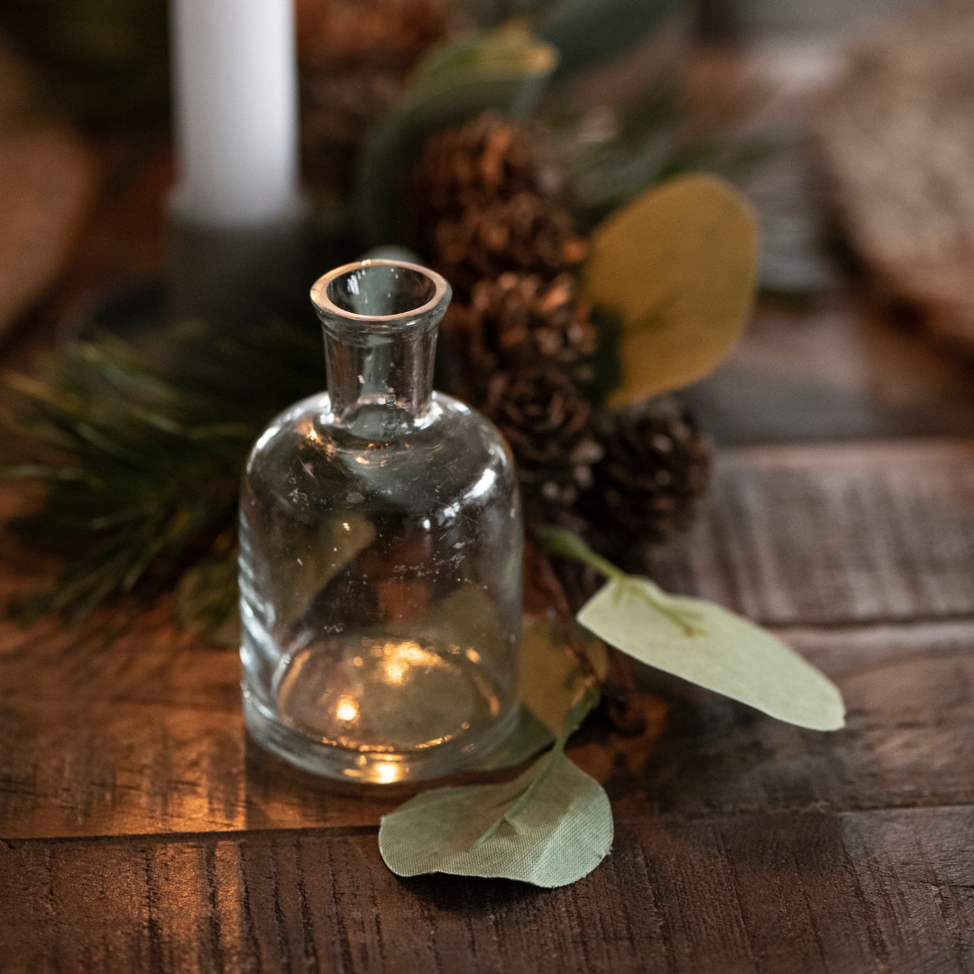 Pharmacy Glass Candle Holder Medium - WowCornwall