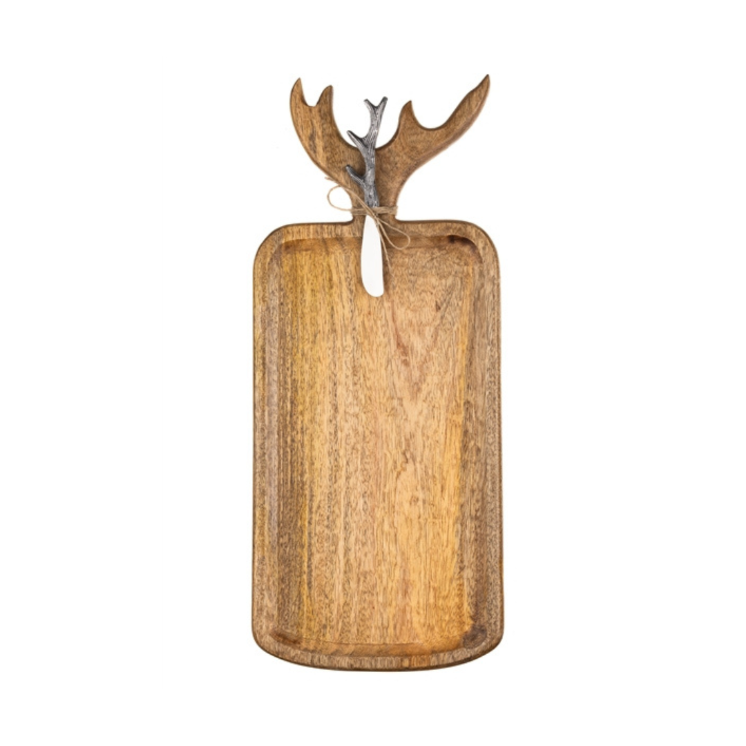 Stag Antler Cheese Board Large - WowCornwall