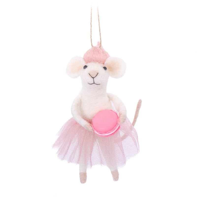 French Mouse with Macaroon Felt Decoration - WowCornwall