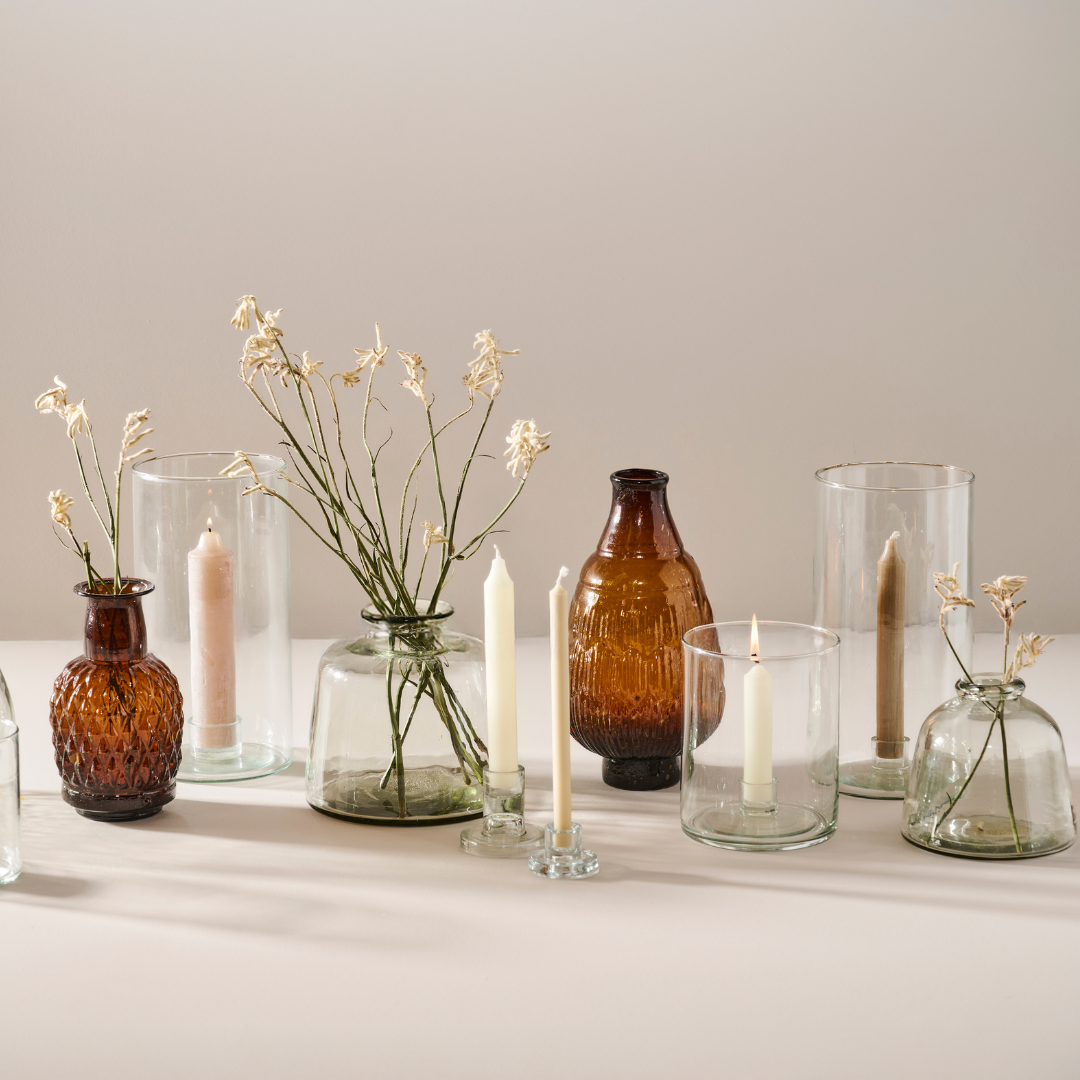 Glass Candle Holder Glass Small - WowCornwall