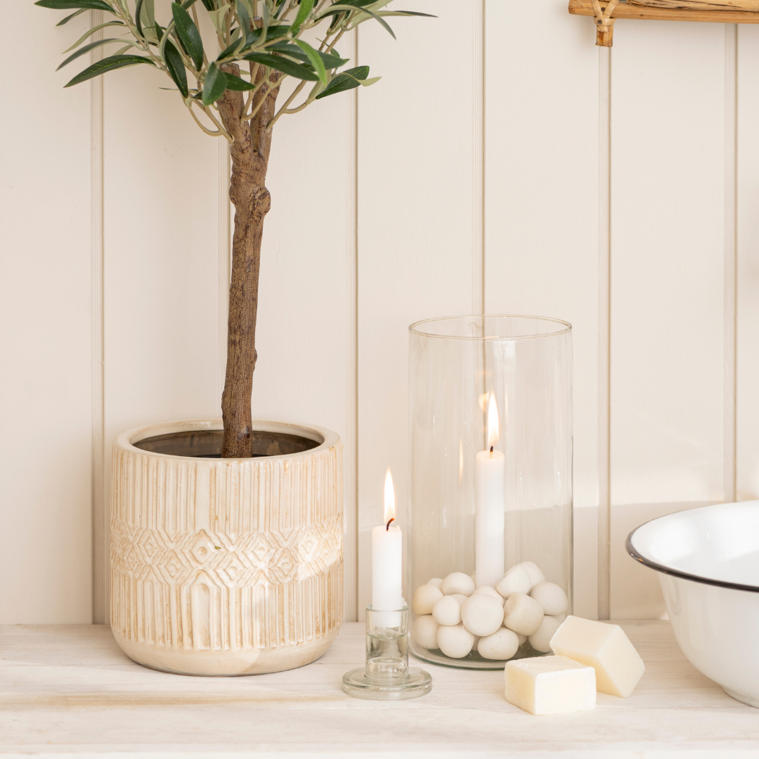 Glass Candle Holder Glass Medium - WowCornwall