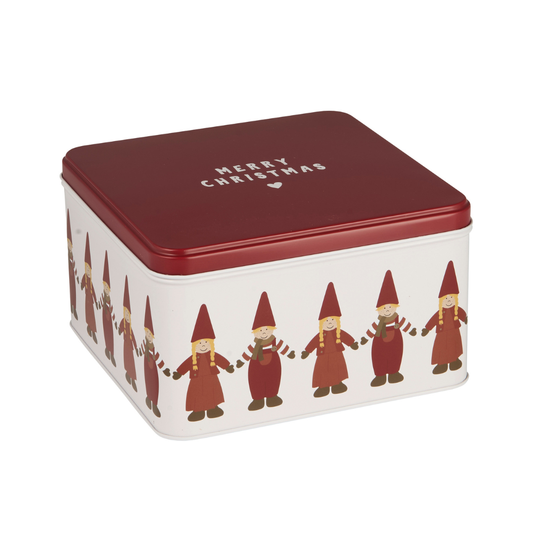 Santa's Helpers Square Cake Tin - WowCornwall