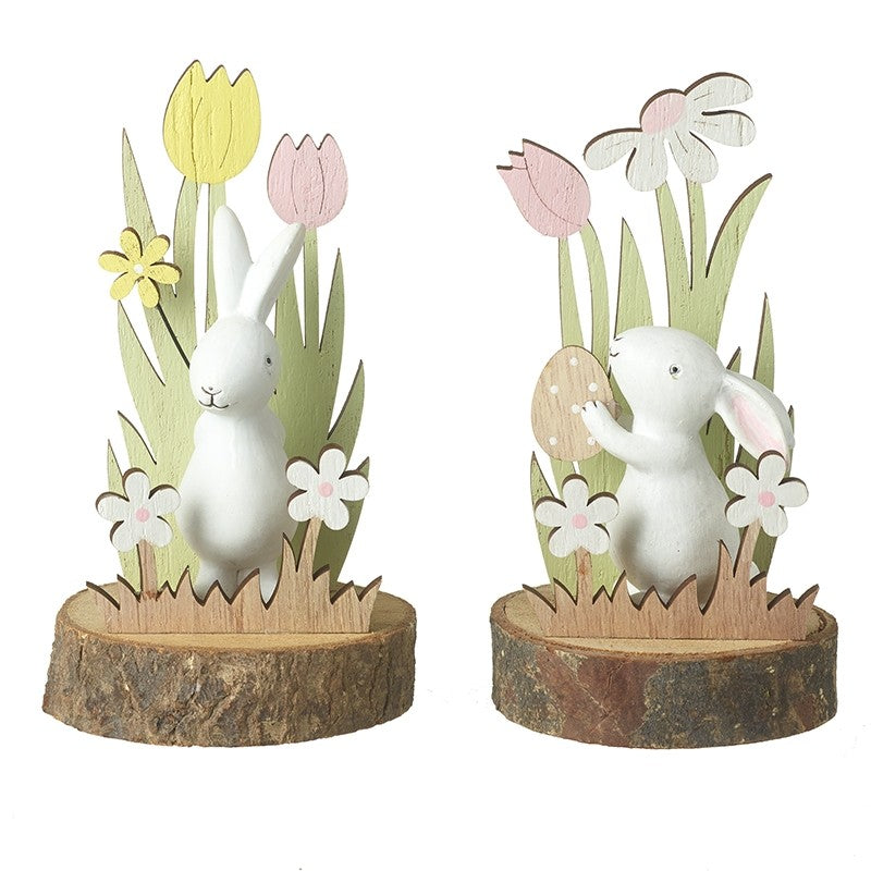 Wooden Easter Rabbit Decoration Mix