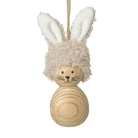 Wooden Hanging Fluffy Ear Bunny