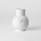 Ball Vase with a Silver heart - WowCornwall