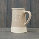 Warm Grey Debossed Star Jug (15cm)