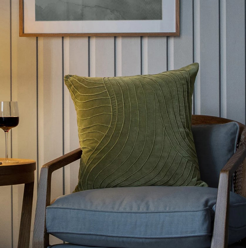 Sage Rill Cushion Cover - WowCornwall