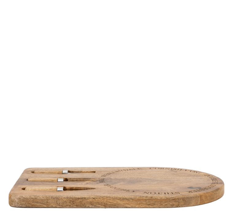 Wells Wooden Cheese Board Set - WowCornwall