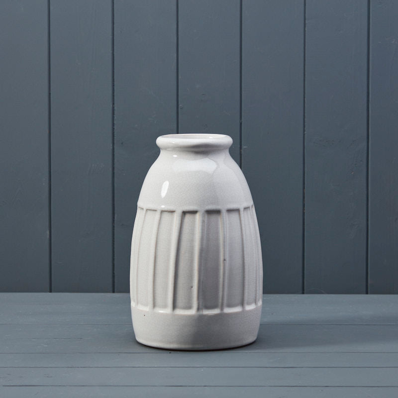 White Ceramic Vase (24.5cm)