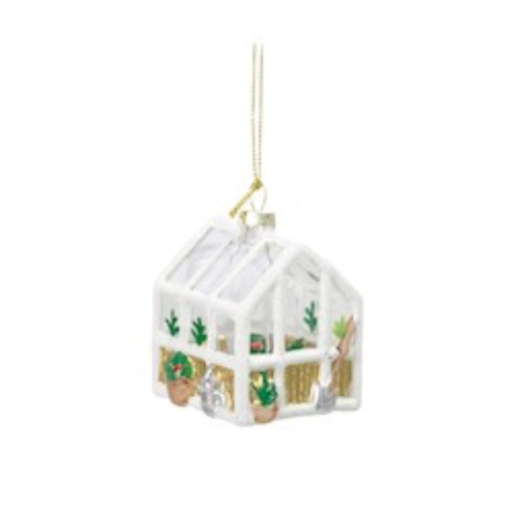 Greenhouse Bauble Christmas Decoration White - WowCornwall
