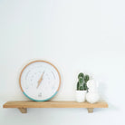 White and Turquoise Wood Weather Barometer - WowCornwall