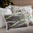 Winter Alpine Embroidered Cushion