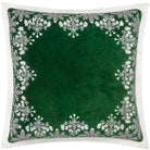 Winter Bloom Embroidered Cushion Berry, Taupe or Green