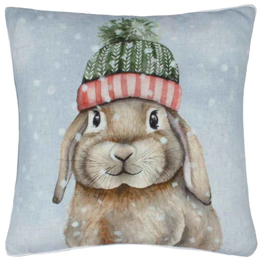 Winter Rabbit Printed Cushion