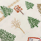 Winter Ski Lodges Embroidered Cushion