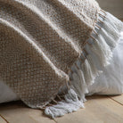 Woven Wrapped Tassel Throw Natural